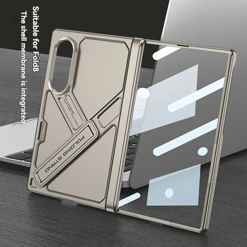 Armor Stand Case with Glass for Samsung Galaxy Z Fold 8 / 7 / 6